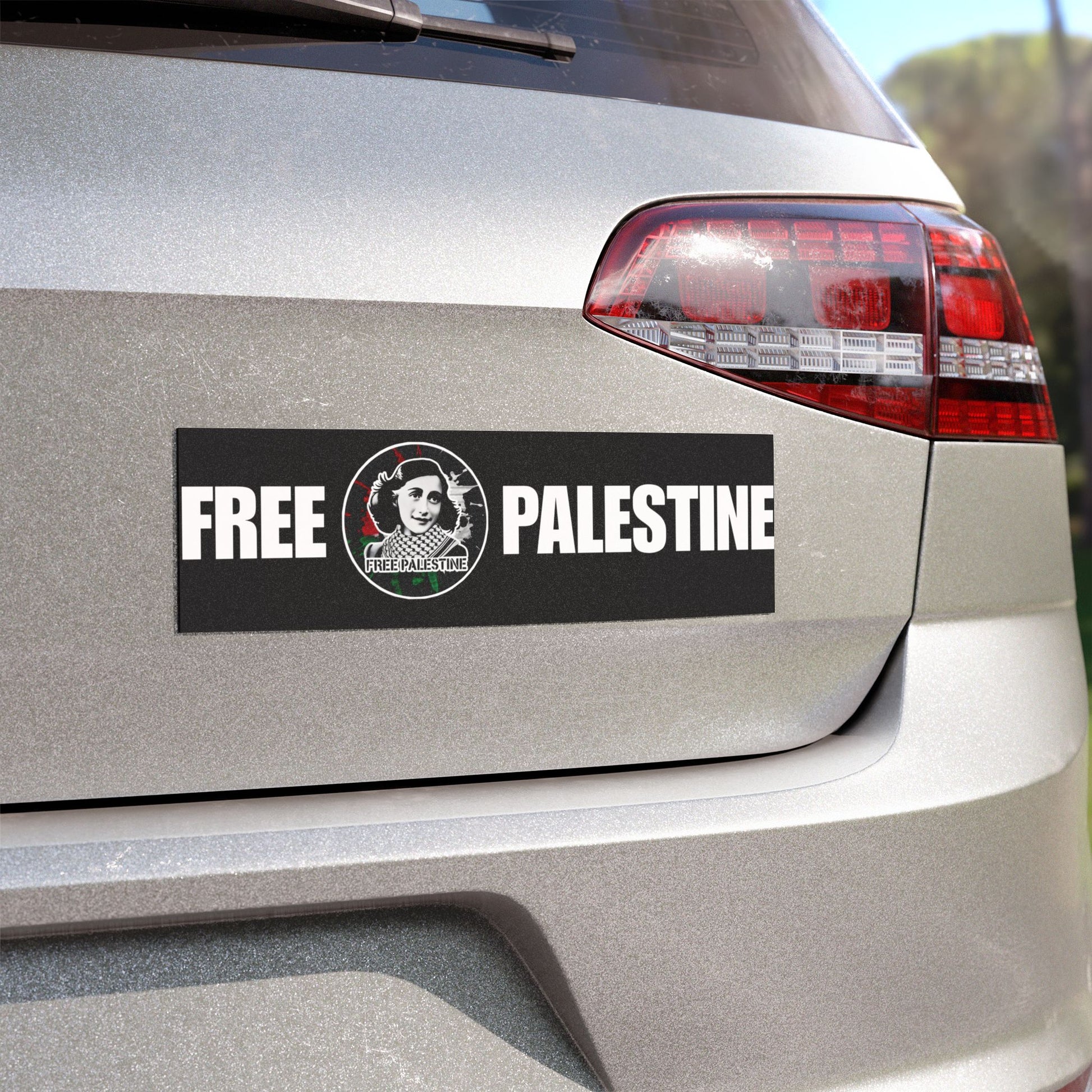 ANNE FRANK Free Palestine Car Magnets Printify