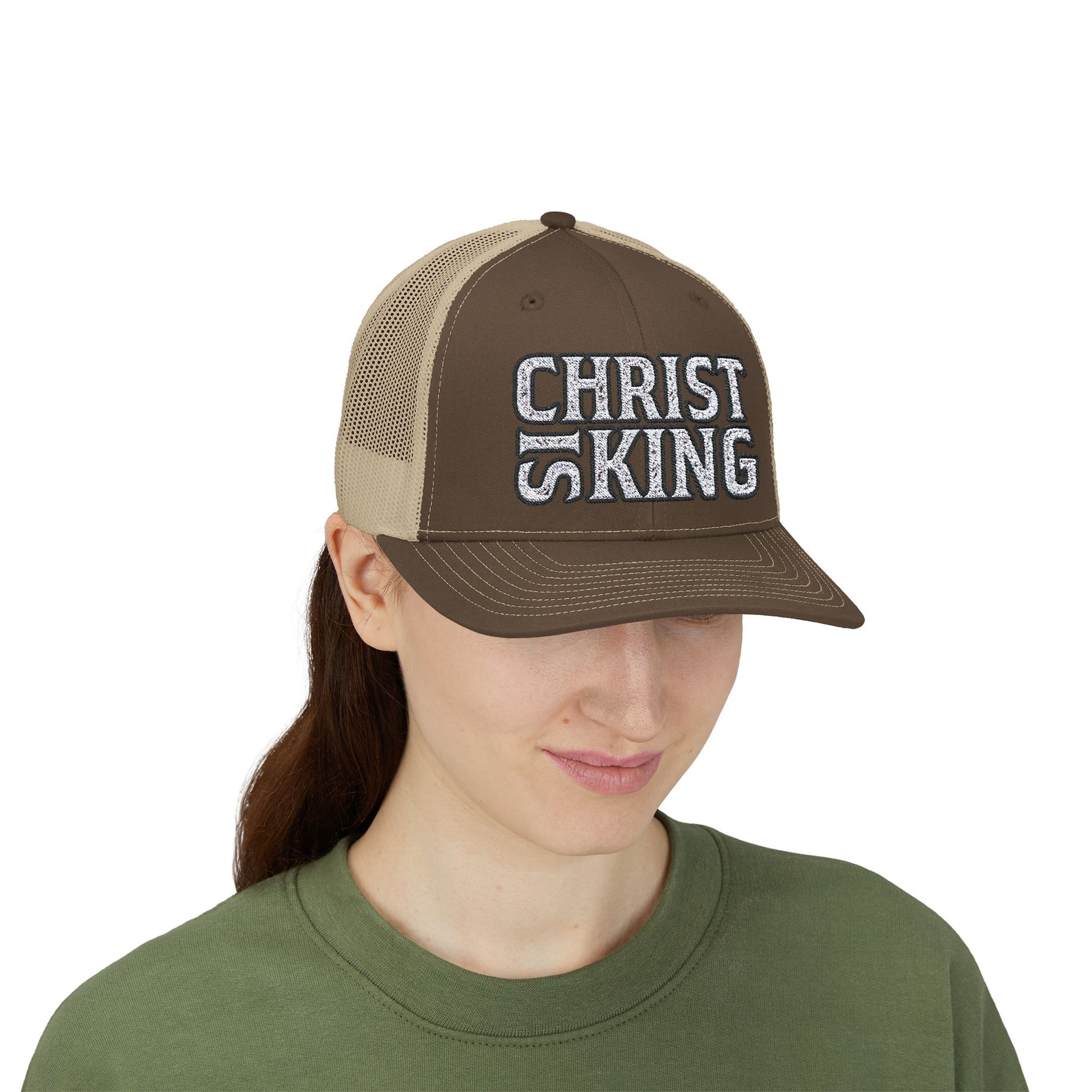 CHRIST IS KING Trucker Printify