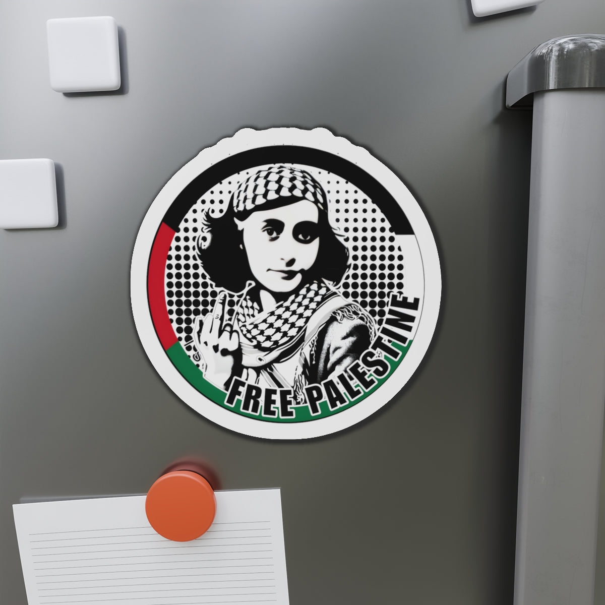 ANNE FRANK Free Palestine Die-Cut Magnets Printify