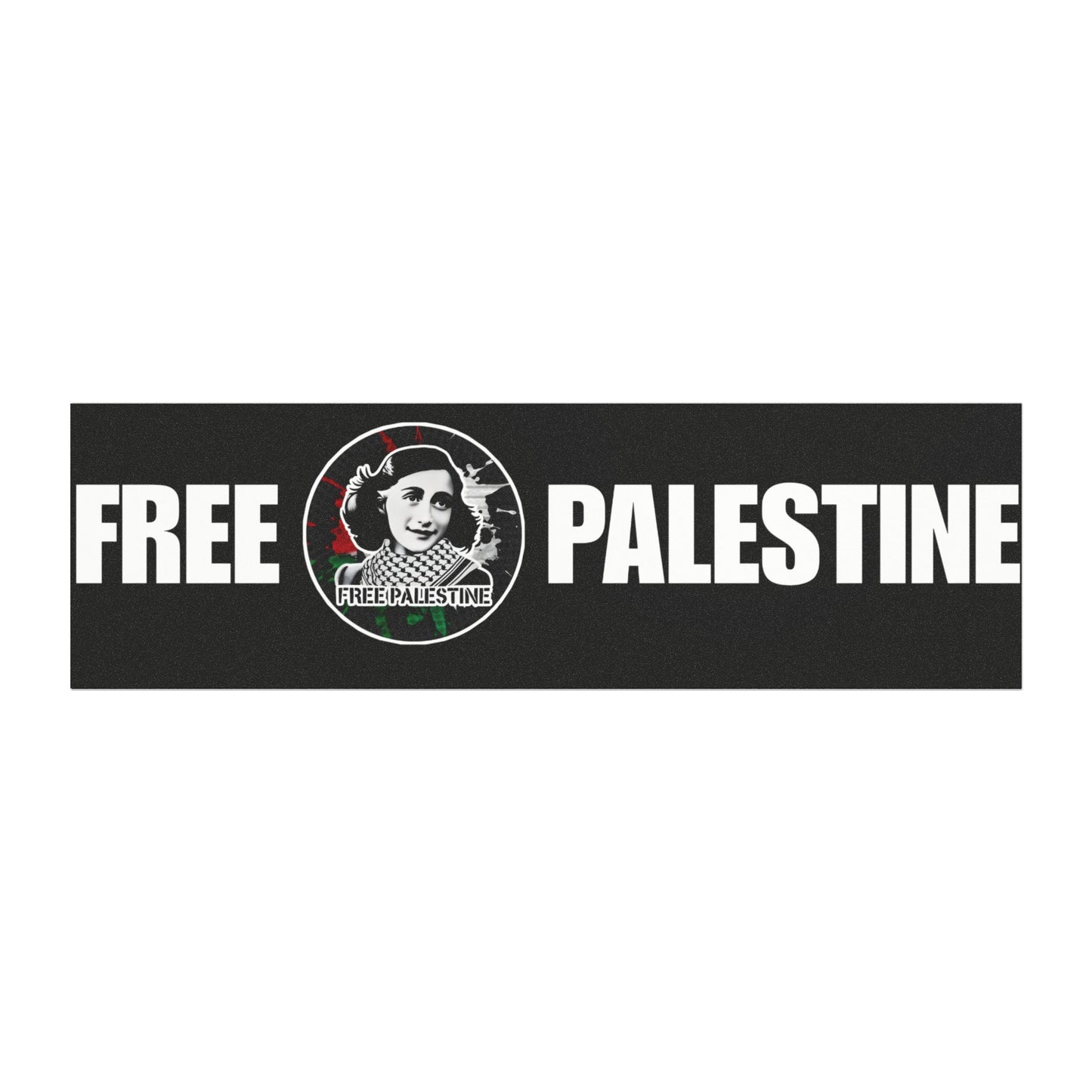 ANNE FRANK Free Palestine Car Magnets Printify