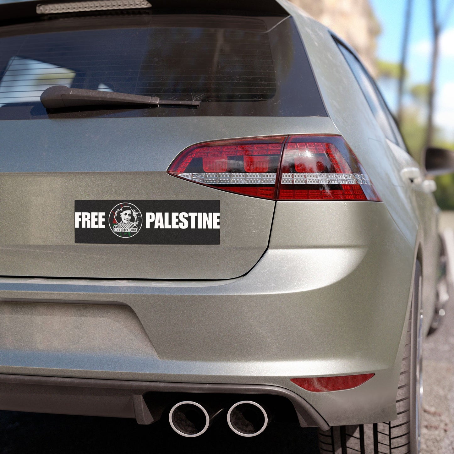 ANNE FRANK Free Palestine Car Magnets Printify