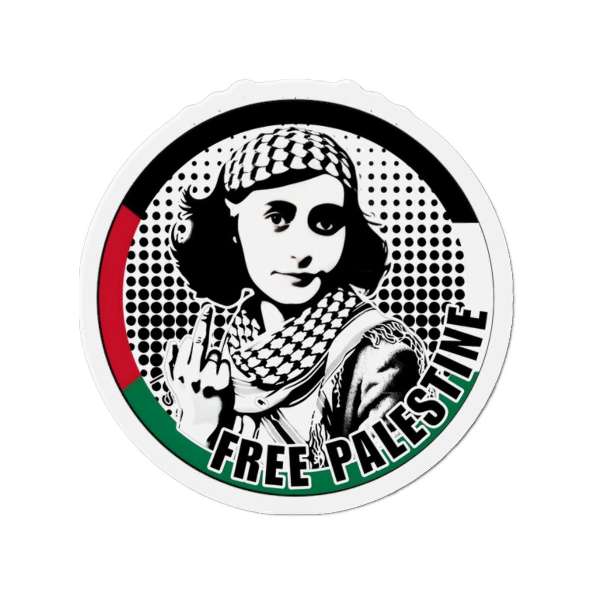 ANNE FRANK Free Palestine Die-Cut Magnets Printify