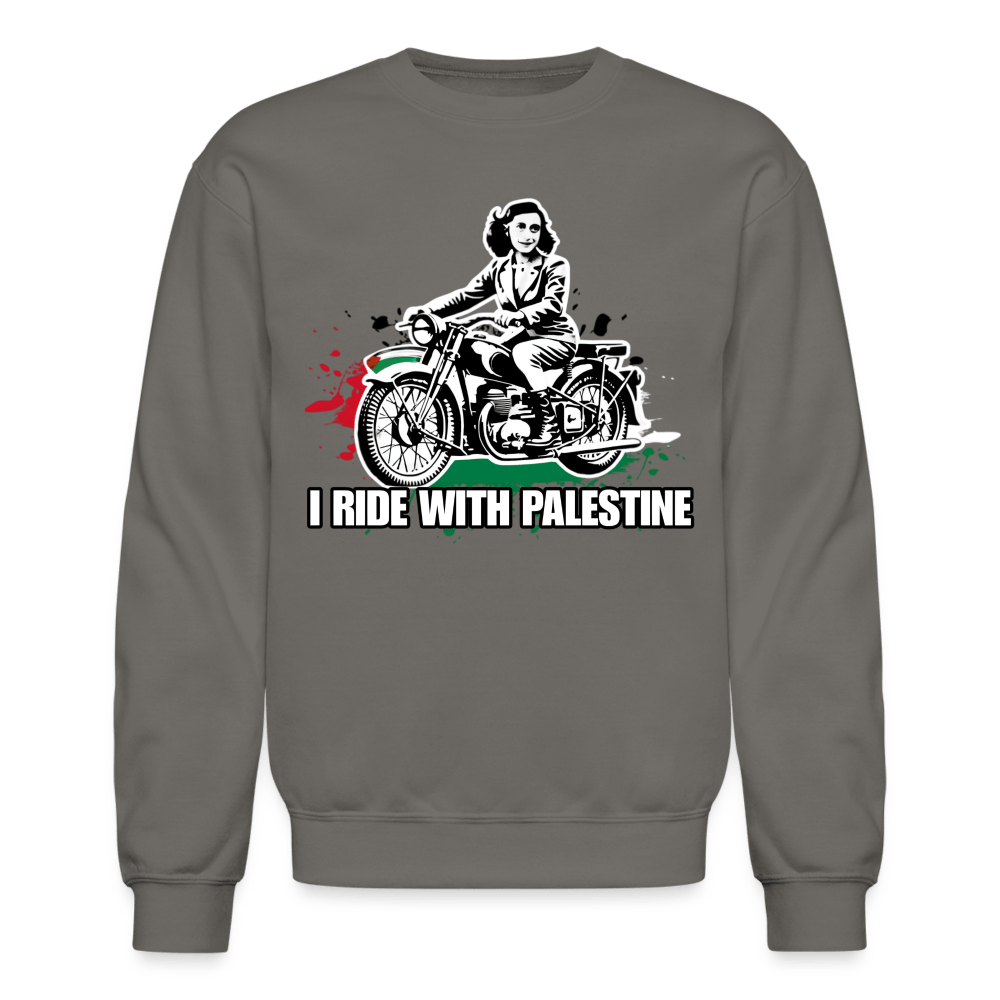 AF RIDE WITH PALESTINE Crewneck Sweatshirt - BAD GOYS CLUB