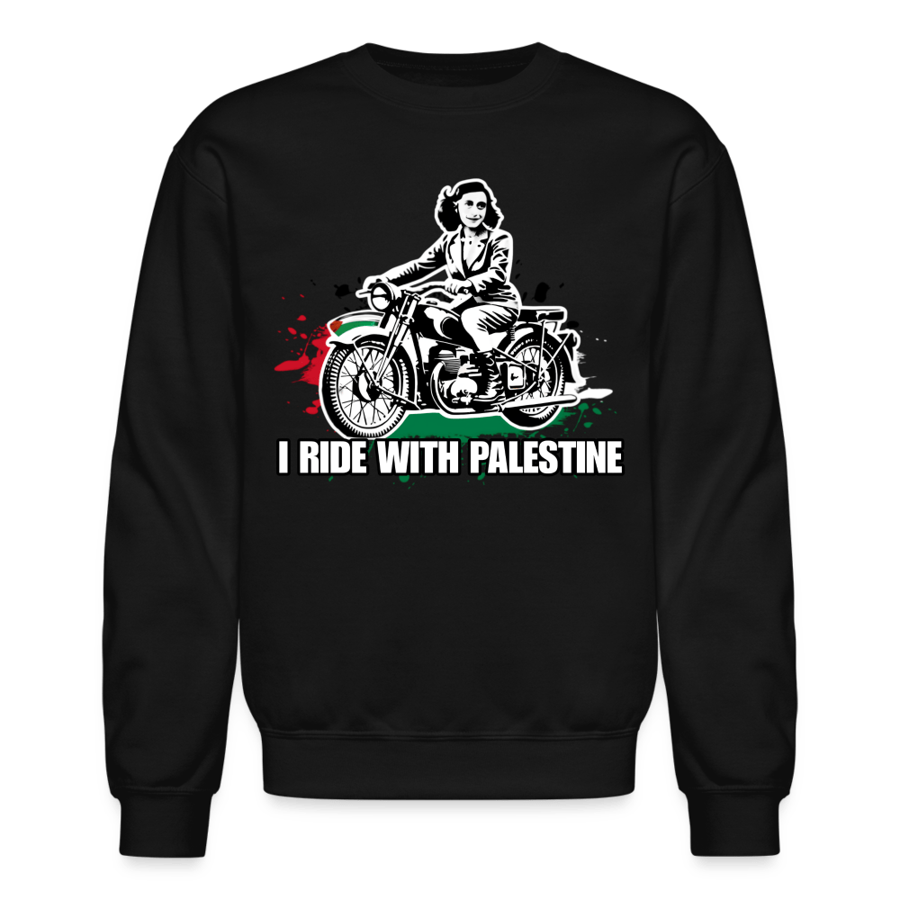 AF RIDE WITH PALESTINE Crewneck Sweatshirt - BAD GOYS CLUB