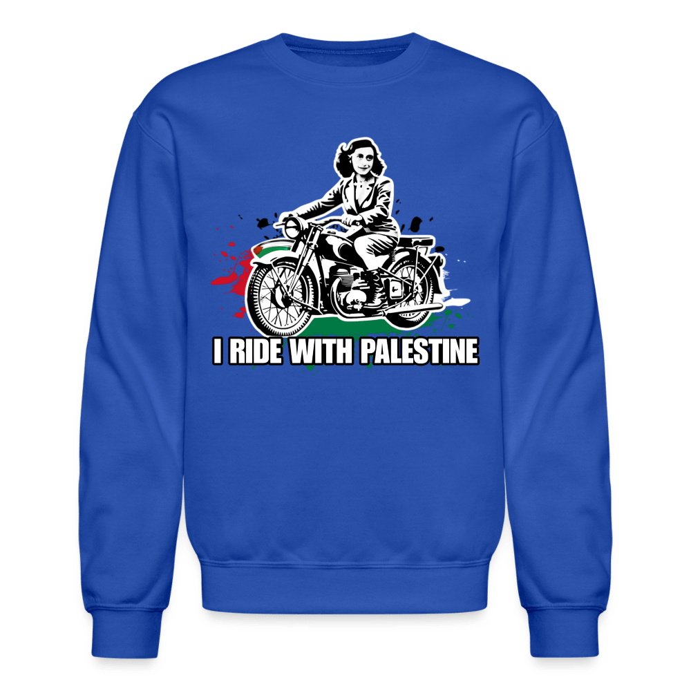 AF RIDE WITH PALESTINE Crewneck Sweatshirt - BAD GOYS CLUB