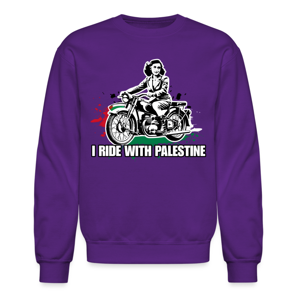 AF RIDE WITH PALESTINE Crewneck Sweatshirt - BAD GOYS CLUB