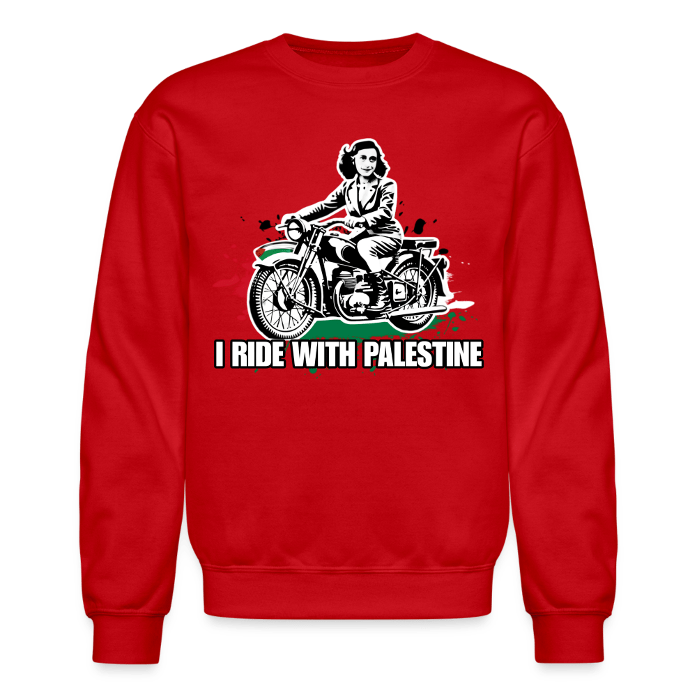 AF RIDE WITH PALESTINE Crewneck Sweatshirt - BAD GOYS CLUB