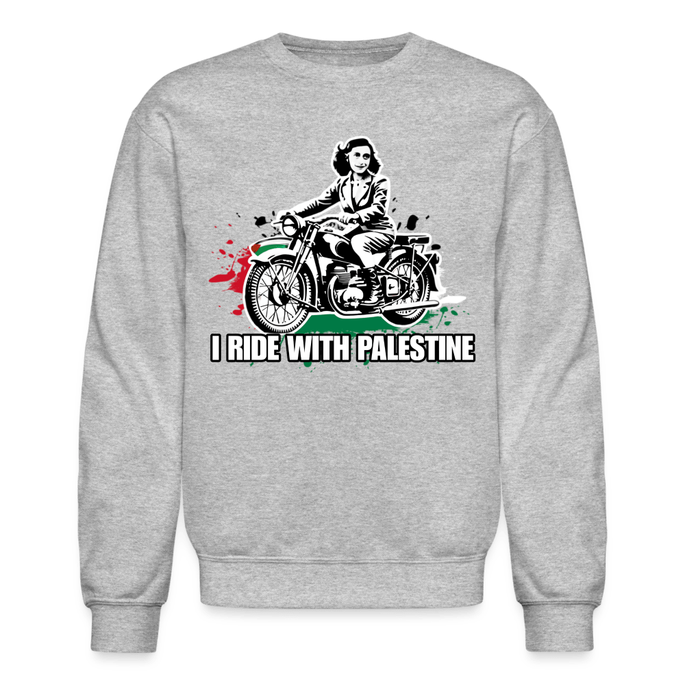 AF RIDE WITH PALESTINE Crewneck Sweatshirt - BAD GOYS CLUB