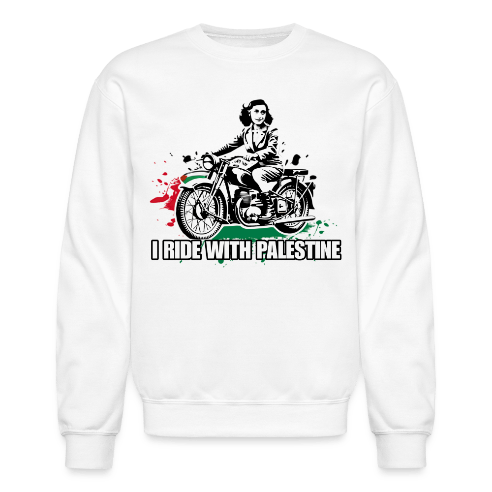 AF RIDE WITH PALESTINE Crewneck Sweatshirt - BAD GOYS CLUB