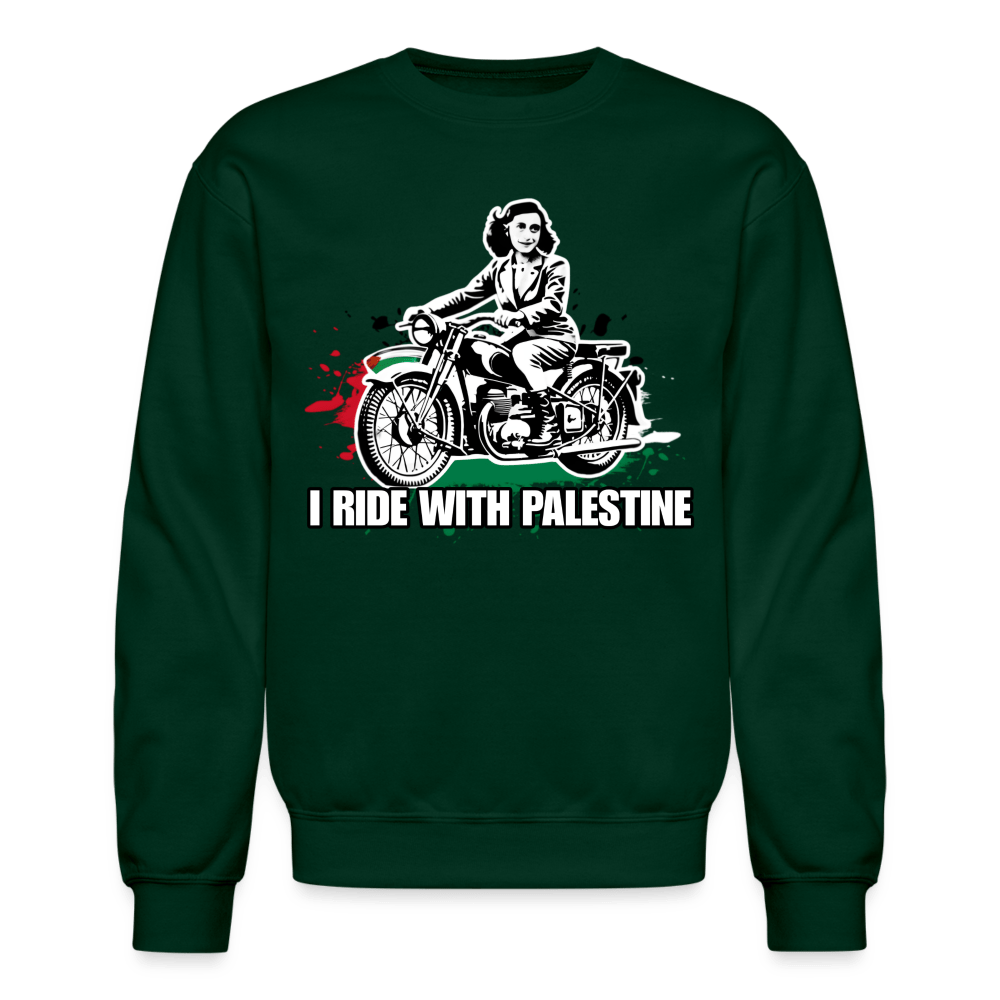 AF RIDE WITH PALESTINE Crewneck Sweatshirt - BAD GOYS CLUB