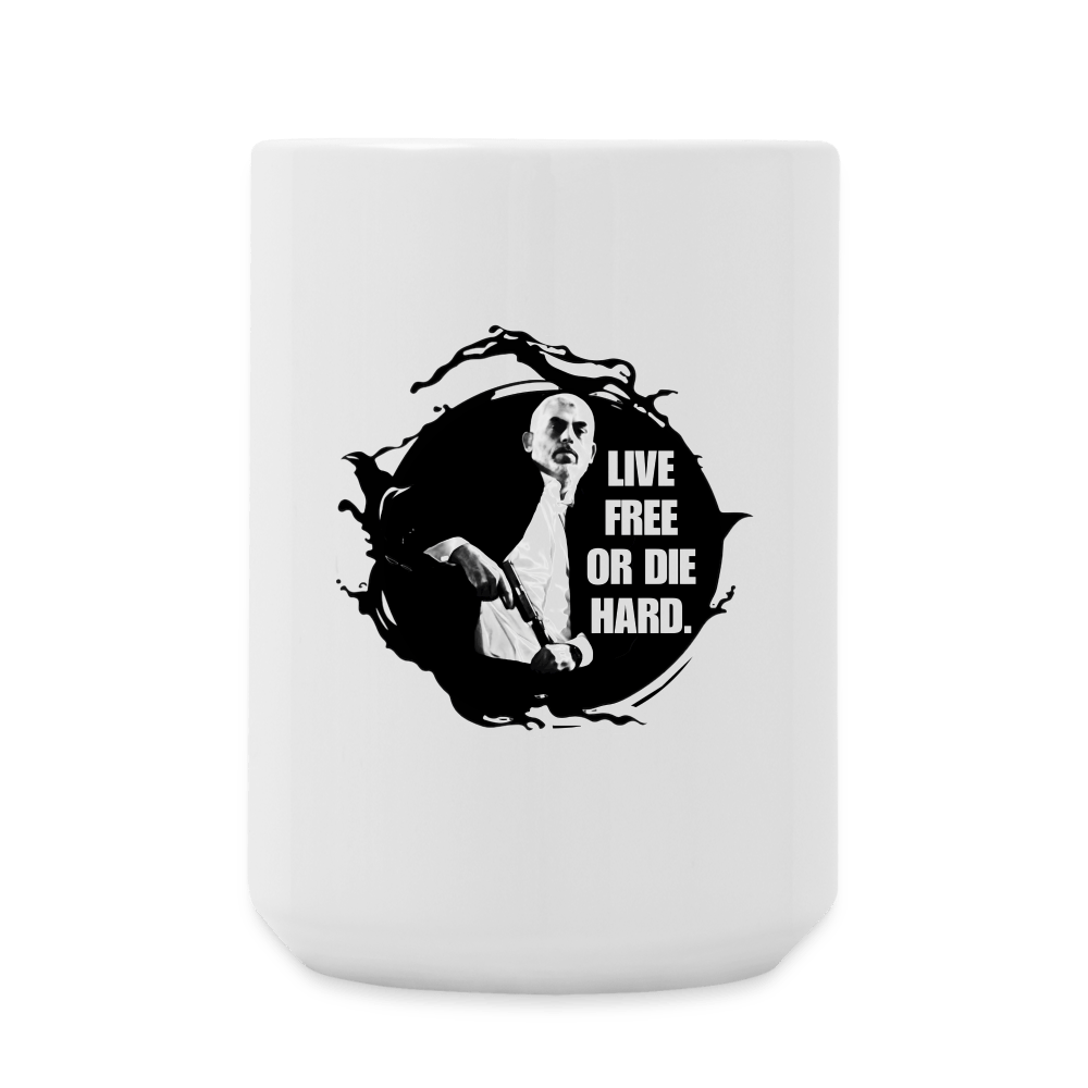 DIE HARD LIKE SINWAR Coffee Cup (15 oz) - BAD GOYS CLUB