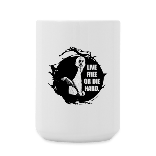 DIE HARD LIKE SINWAR Coffee Cup (15 oz) - BAD GOYS CLUB