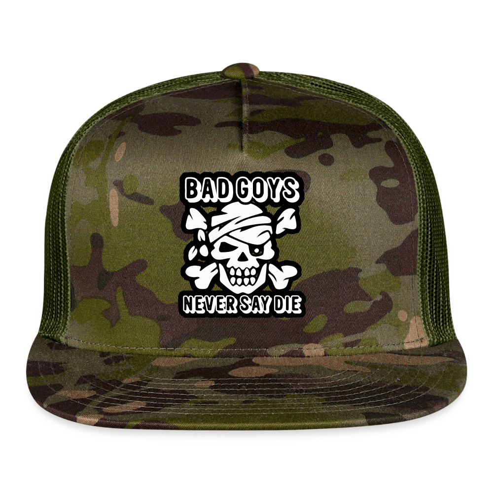 NEVER SAY DIE Trucker Hat - BAD GOYS CLUB