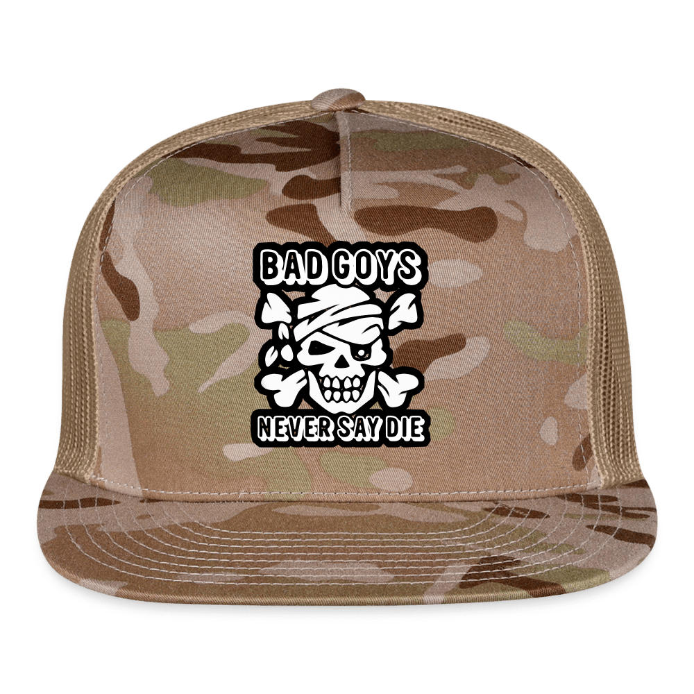 NEVER SAY DIE Trucker Hat - BAD GOYS CLUB